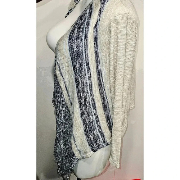 Women’s Fringe Knit Open Front Draping Cover Up - NO BOUNDARIES Sz XL (15-17) - Picture 7 of 14